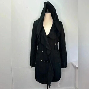 Vero Moda Classic Women’s Hooded Military Style Trench Coat Jacket‎ Sz M